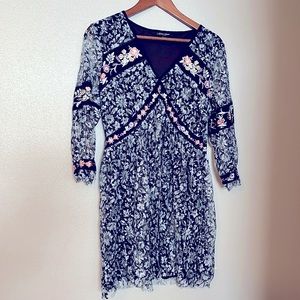 Embroidered gypsy dress